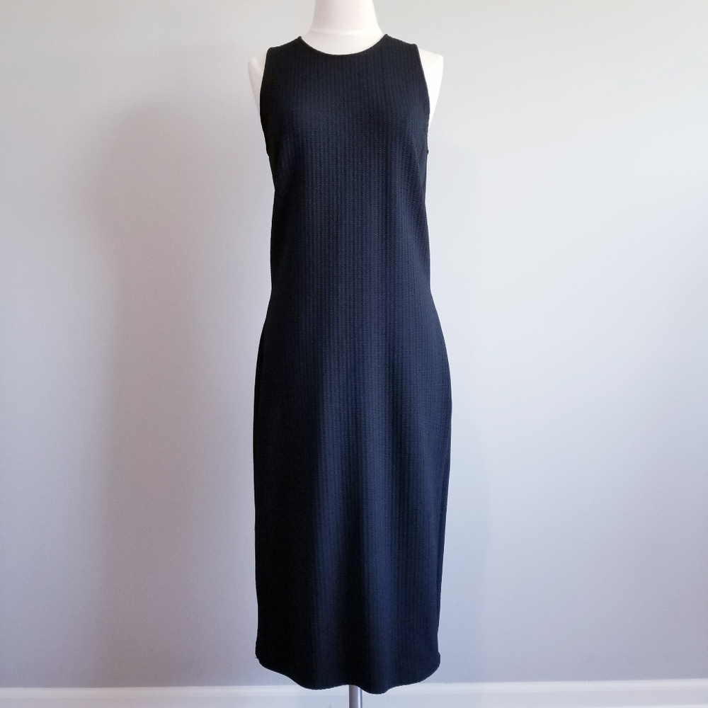 VERSACE JEAN COUTURE SLEEVELESS BLACK MAXI DRES